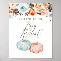 Rustic Pumpkin Gender Reveal Fall Welcome Sign