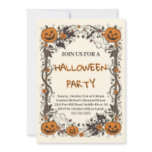 Rustic Pumpkin & Ghost Spooky Fall Halloween Party