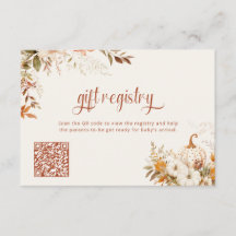 Rustic Pumpkin Gift Registry Baby Shower 