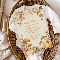 Rustic Pumpkin Mushroom Baby Shower