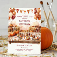 Rustic Pumpkin Painting Party Fall Birthday