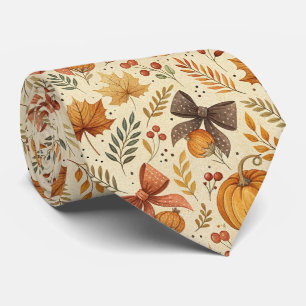Rustic Pumpkin Terracotta Bow Fall Harvest Tie