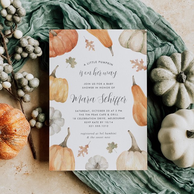 Rustic Pumpkins Fall Baby Shower Invitation (Creator Uploaded)