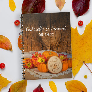 Rustic Pumpkins Fall Wedding Guest Book