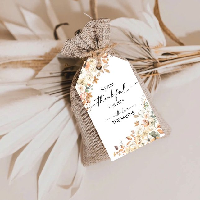 Rustic Pumpkins Thanksgiving Dinner Gift Tag (Creator Uploaded)