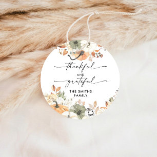 Rustic Pumpkins Thanksgiving Dinner Sticker