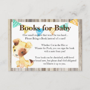 Rustic Puppy Books for Baby Enclosure Card