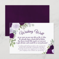 Rustic Purple Boho Floral Wedding Wishing Well
