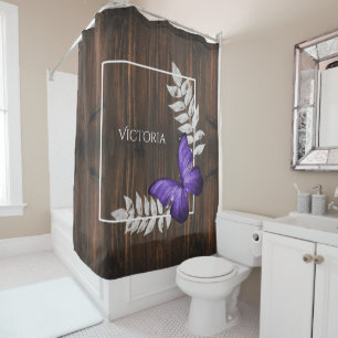 Rustic Purple Butterfly Personalized