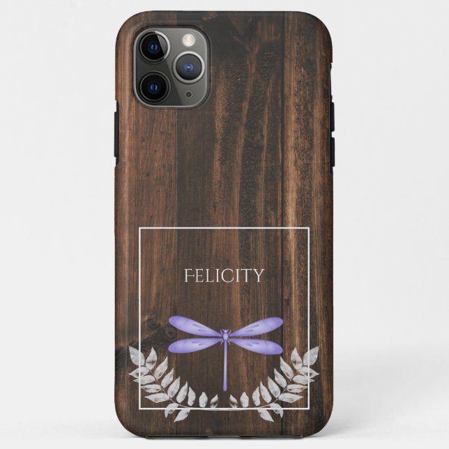 Rustic Purple Dragonfly Case-Mate iPhone Case (Back)