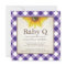 Rustic Purple Gingham Chequered Baby Shower