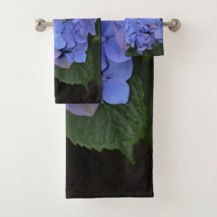 Rustic Purple Hydrangea macrophylla  Bath Towel Set