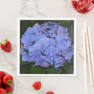 Rustic Purple Hydrangea macrophylla Napkin