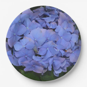 Rustic Purple Hydrangea macrophylla  Paper Plate