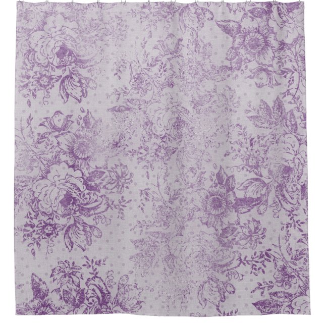 rustic purple, shabby chic,pale lavender florals, (Front)