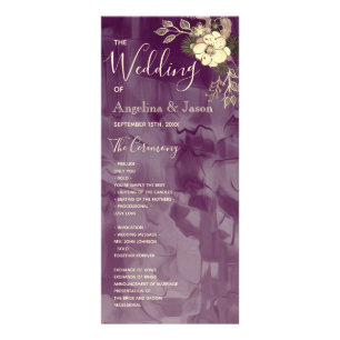 Rustic Purple Wedding Program