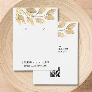 Rustic QR Code Earrings Display Card