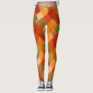 Rustic Quilt Patchwork Leggings