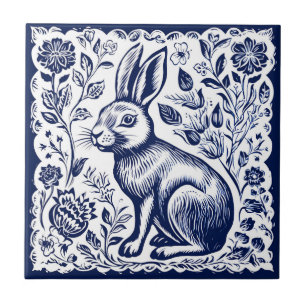 Rustic Rabbit Ceramic Tile