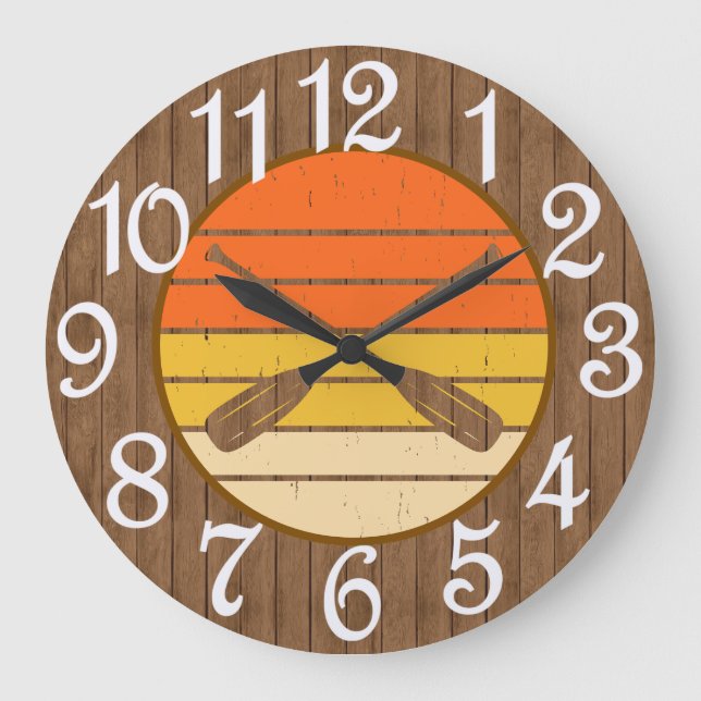 Rustic Rafting   Large Clock (Front)