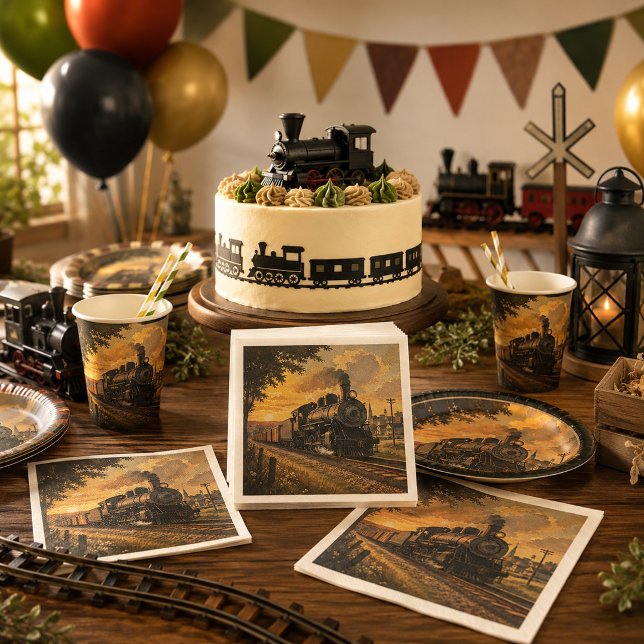Rustic Railroad Journey Napkin (Creator Uploaded)