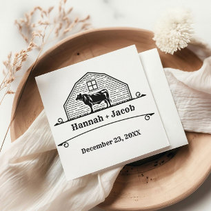 Rustic Ranch Western Country Cowboy Wedding Napkin