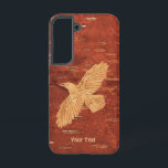 Rustic Raven On Inner Birch Bark OtterBox iPhone C Samsung Galaxy Case<br><div class="desc">A digital recreation of a simple Raven (Corvus corax) image formed by carefully scraping off the reddish outer surface on the reverse side of birchbark to reveal the lighter, yellowish layer beneath. This is a traditional craft among Native Americans/First Nations across the northern United States and Canada. Customize by adding...</div>