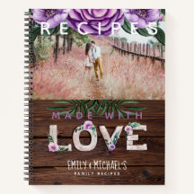 Rustic Recette Livre Heirloom Mariage Photo Cadeau