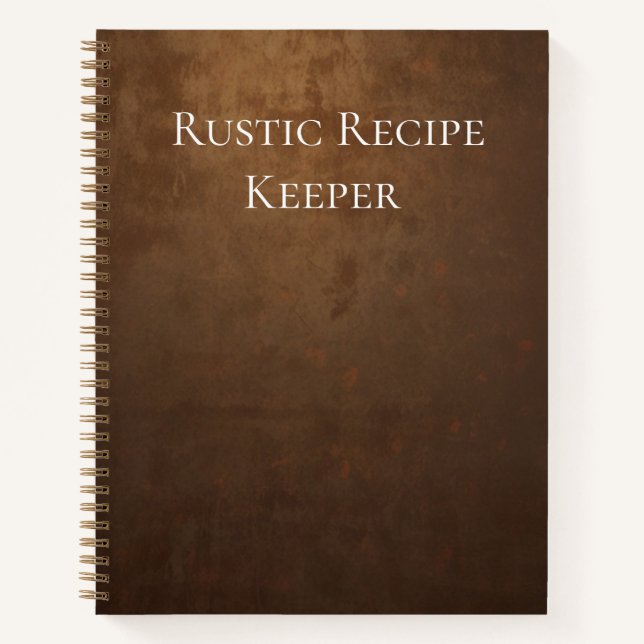  Rustic Recipe Keeper Notebook (Front)