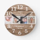 Rustic Reclaimed Wood 4 Photo Family Quote