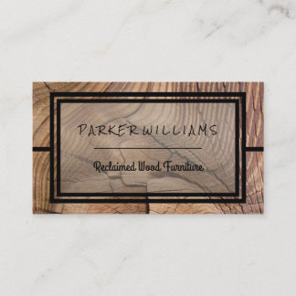 Rustic Reclaimed Wood Furniture Business Business Card