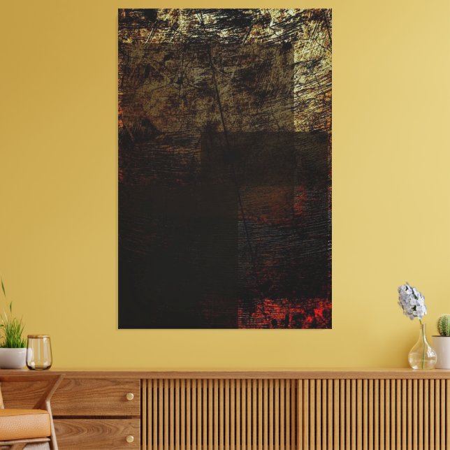 Rustic Rectangles Canvas Print (Insitu(LivingRoom))