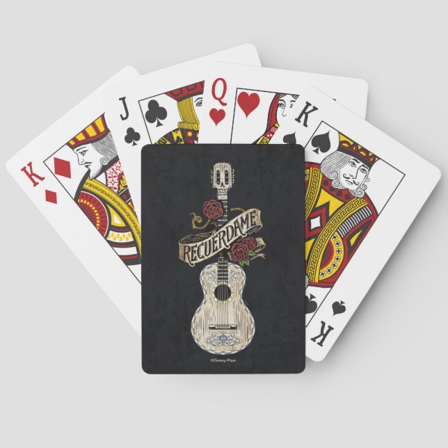 Rustic Recuerdame Guitar Playing Cards (Back)