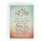 Rustic Red and Blue Bohemian Wedding Invitation