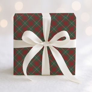 Rustic Red and Green Tartan Plaid Pattern Wrapping Paper
