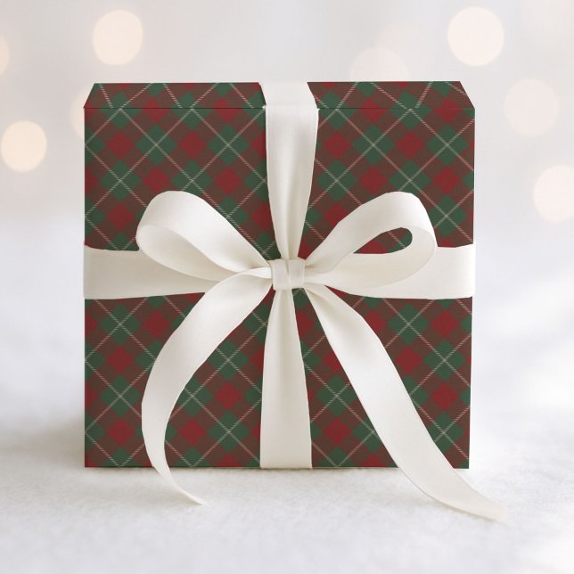 Rustic Red and Green Tartan Plaid Pattern Wrapping Paper (Creator Uploaded)