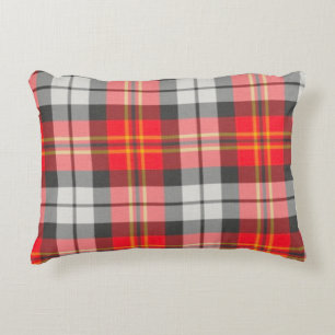 Rustic Red and Green Tartan Plaid Throw Pillow - C