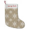 Rustic Red and White Faux Burlap Snowflake Pattern