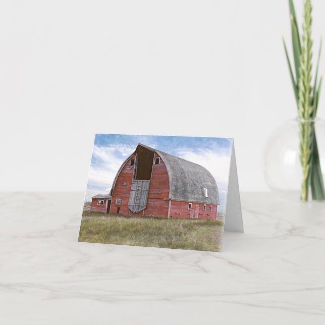 Rustic Red Barn Card (Front)