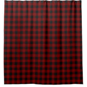 Rustic Red   Black Buffalo Check Plaid Pattern