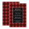 Rustic Red & Black Buffalo Plaid Birthday Party
