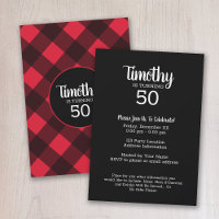 Rustic Red & Black Buffalo Plaid Birthday Party