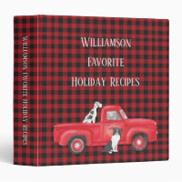 Rustic Red Black Farm House Plaid Truck Dogs