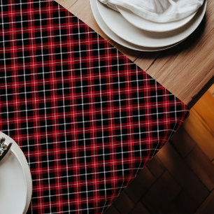 Rustic Red Black Runner Timeless Plaid for Tables