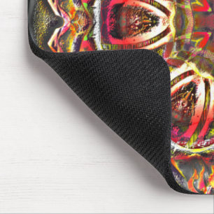 Rustic red brown texture in spoiled kaleidoscope   mouse pad