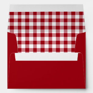 Rustic Red Checks Envelope