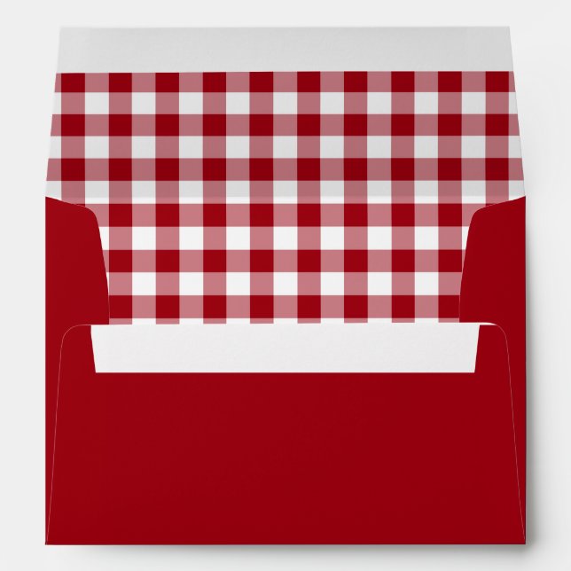 Rustic Red Checks Envelope (Back (Bottom))