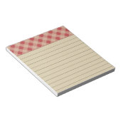 Rustic Red Chequered Notepad (Angled)