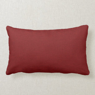 Rustic Red Faux Burlap Accent Pillow