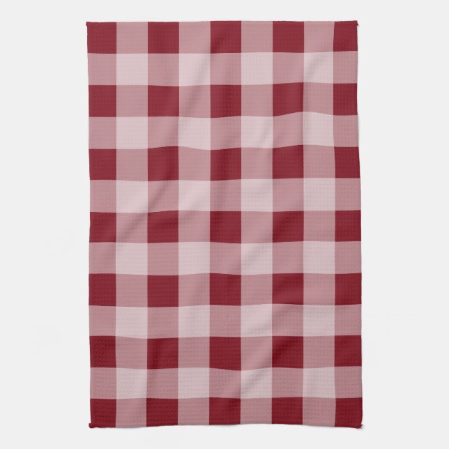 Rustic Red Gingham Kitchen Towel (Vertical)